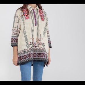 Khaadi Kurta Embroidery Tunic Pakistani
